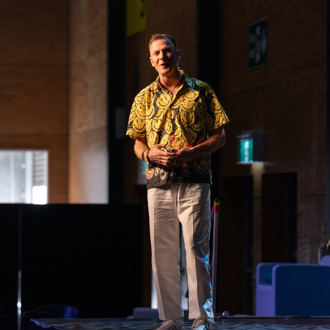 Cam Calkoen talking at the ILANZ conference